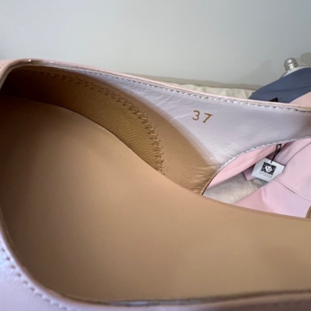 BRAND NEW Sargasso and Grey Slingback Flats/Shoes -Pink Leather-Size 37 W 6 1/2W - Picture 4 of 6